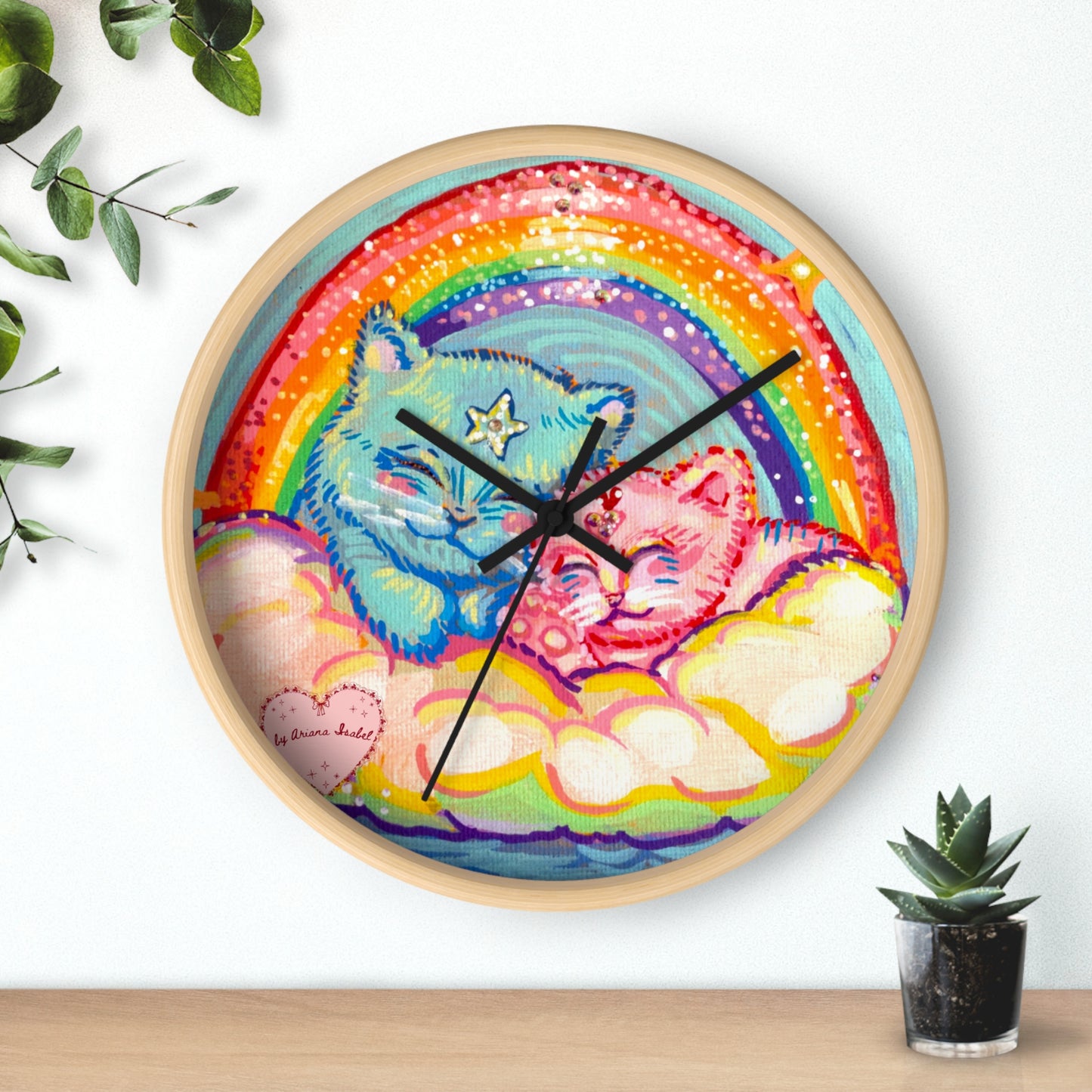 Reloj de pared "Durmiendo en una nube"