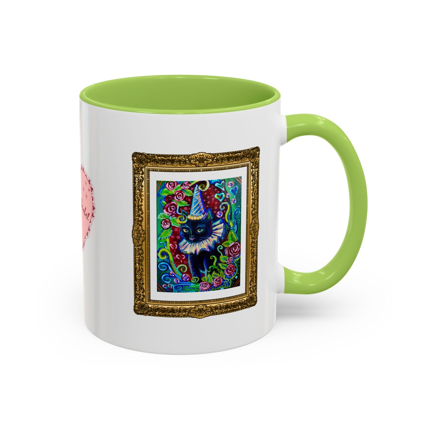 Cat with a Hat Red Accent Mug