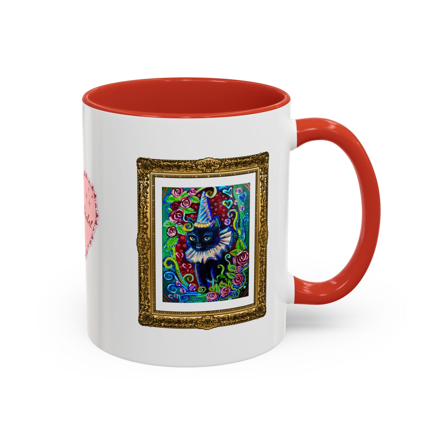 Cat with a Hat Red Accent Mug