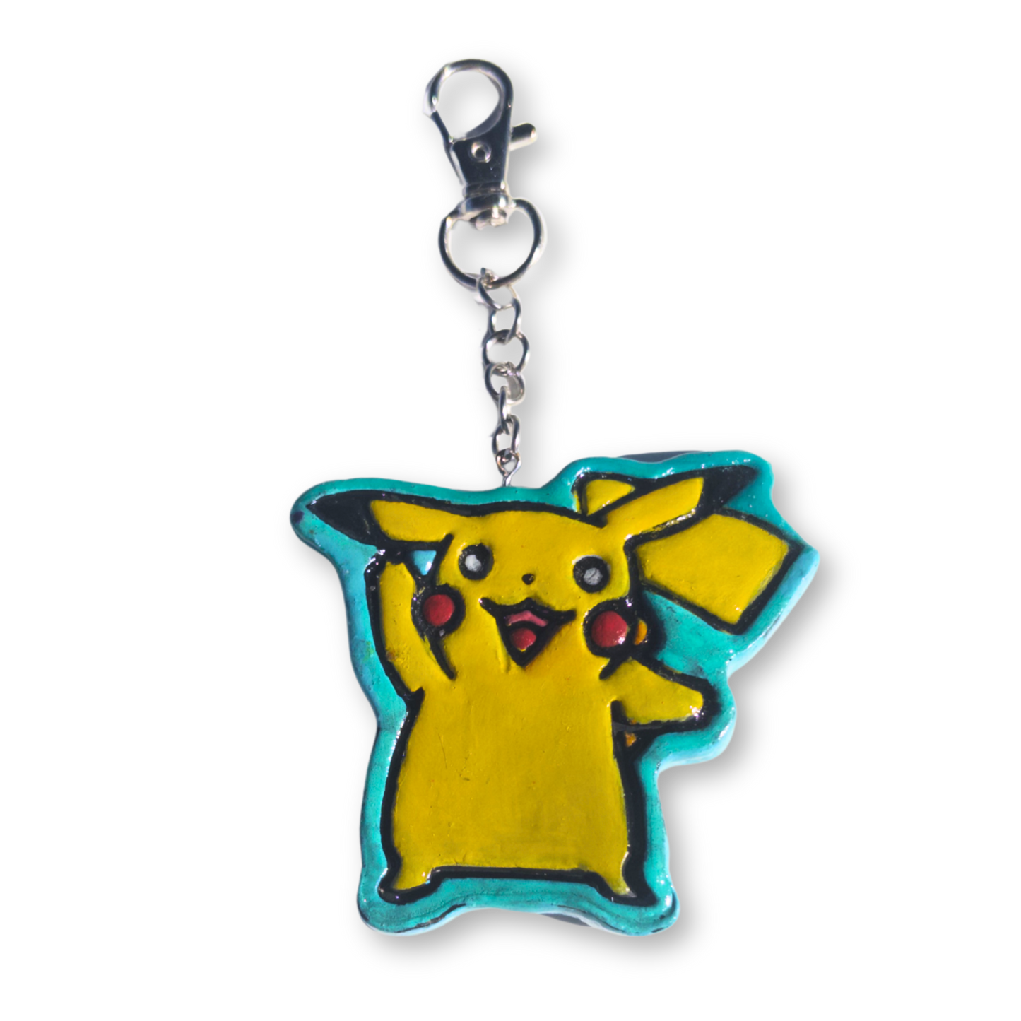 Teal Pikachu Keychain Charm