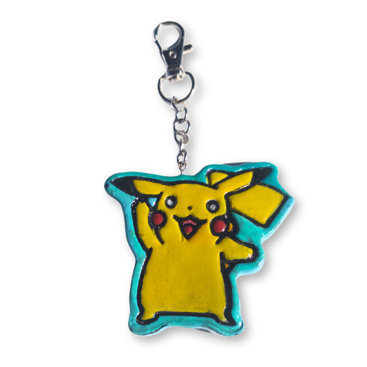 Teal Pikachu Keychain Charm