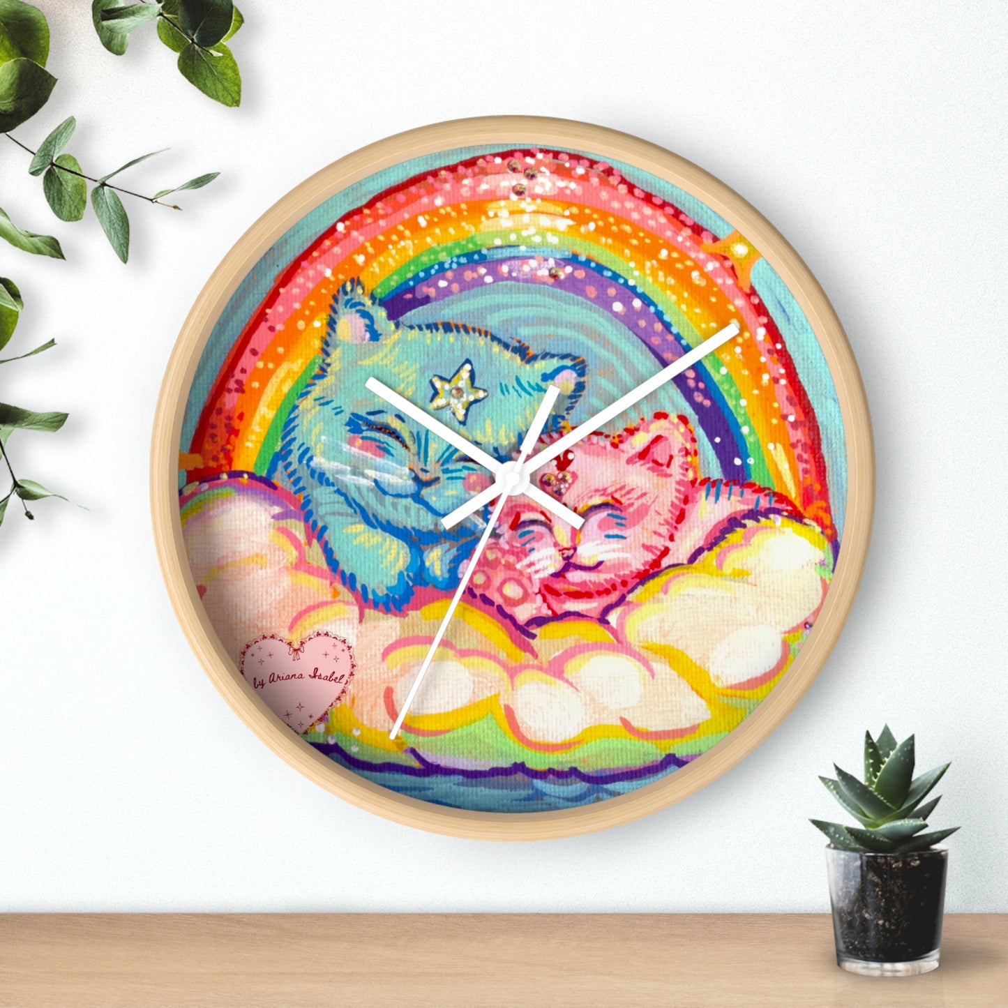 Reloj de pared "Durmiendo en una nube"
