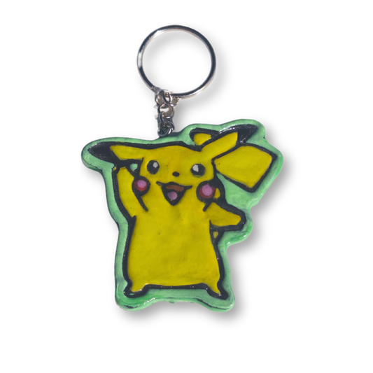 Green Pikachu Keychain