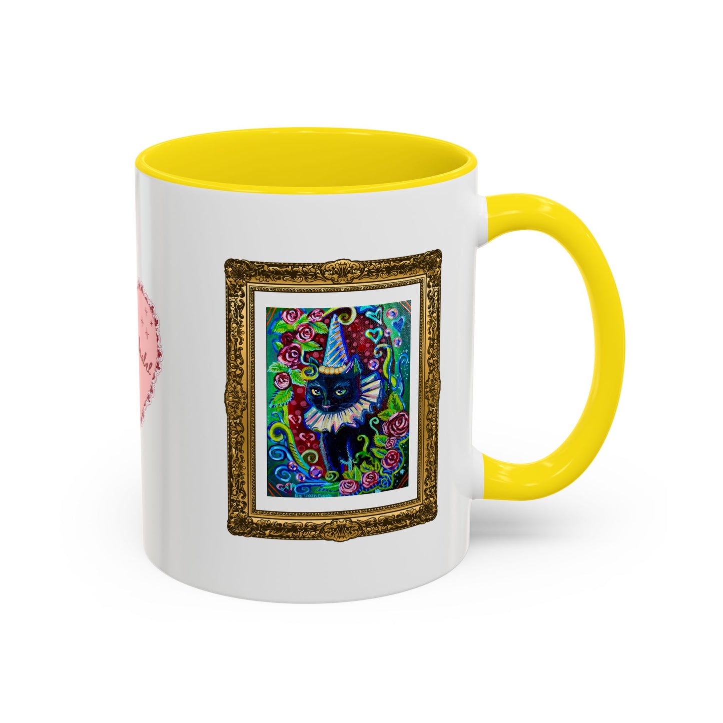 Cat with a Hat Red Accent Mug