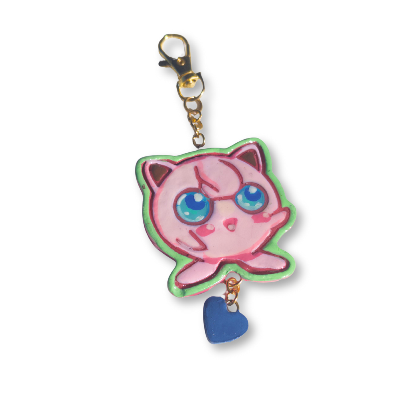 Green Jigglypuff Keychain Charm