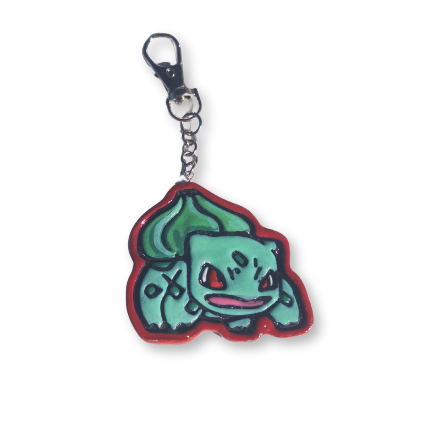 Red Bulbasaur Keychain Charm