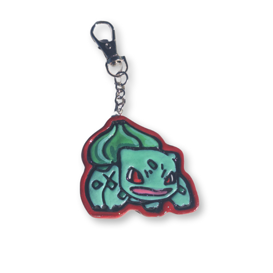 Red Bulbasaur Keychain Charm