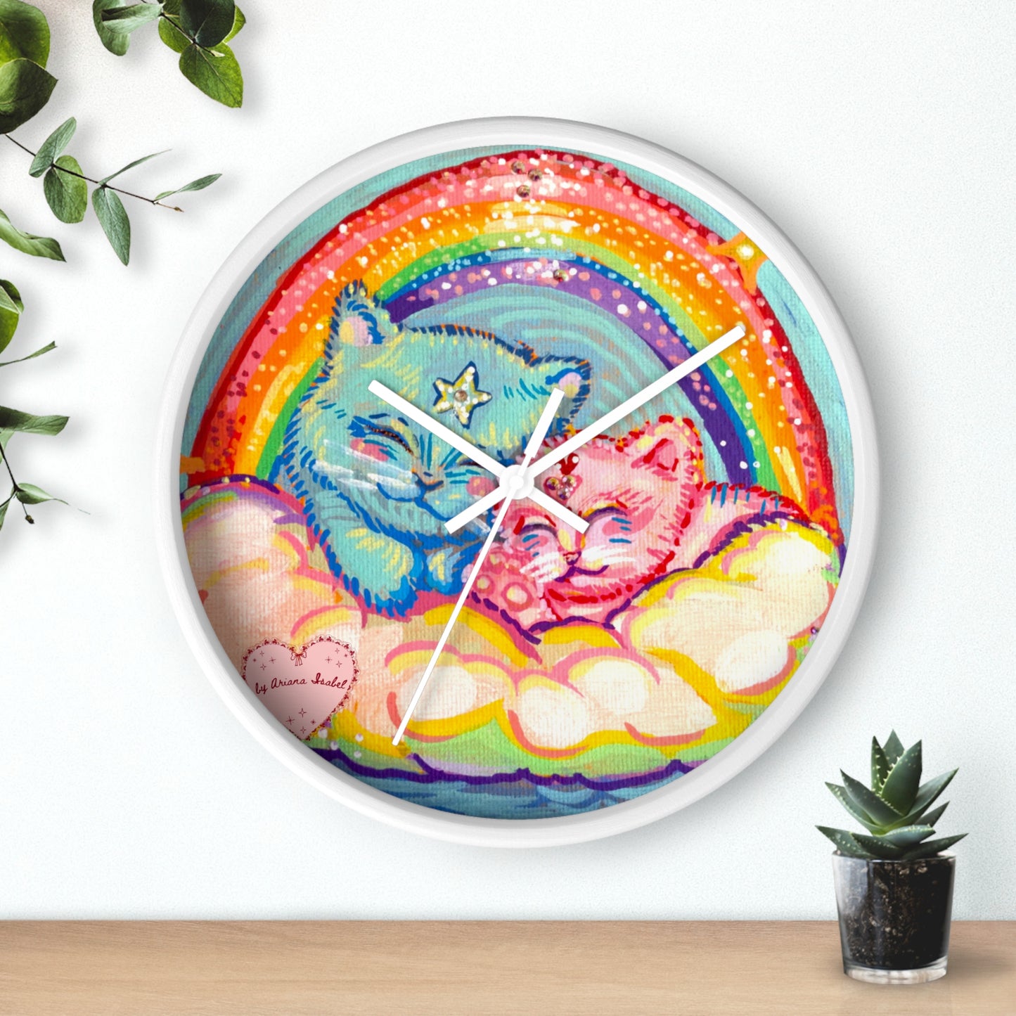 Reloj de pared "Durmiendo en una nube"