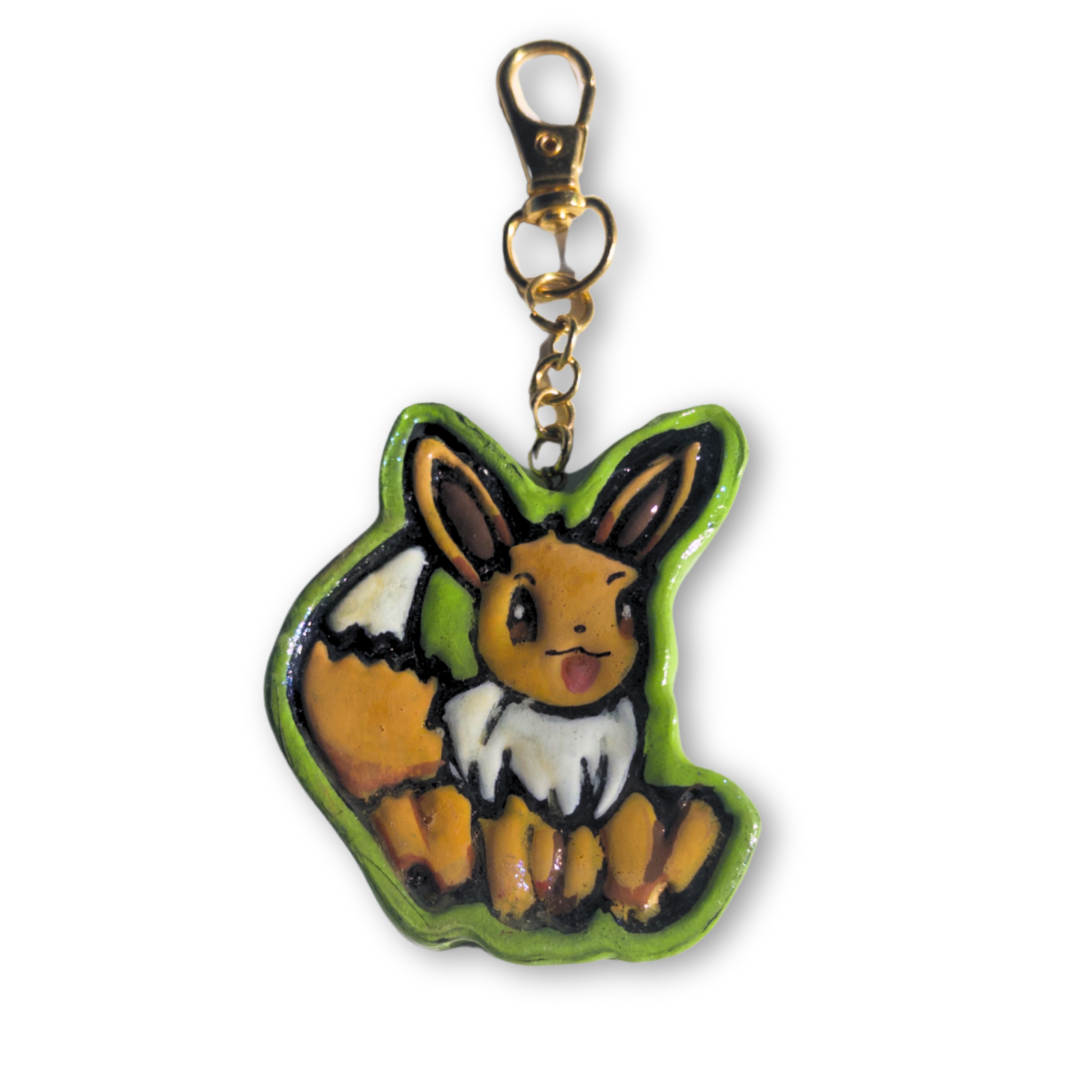 Green Eevee Keychain Charm