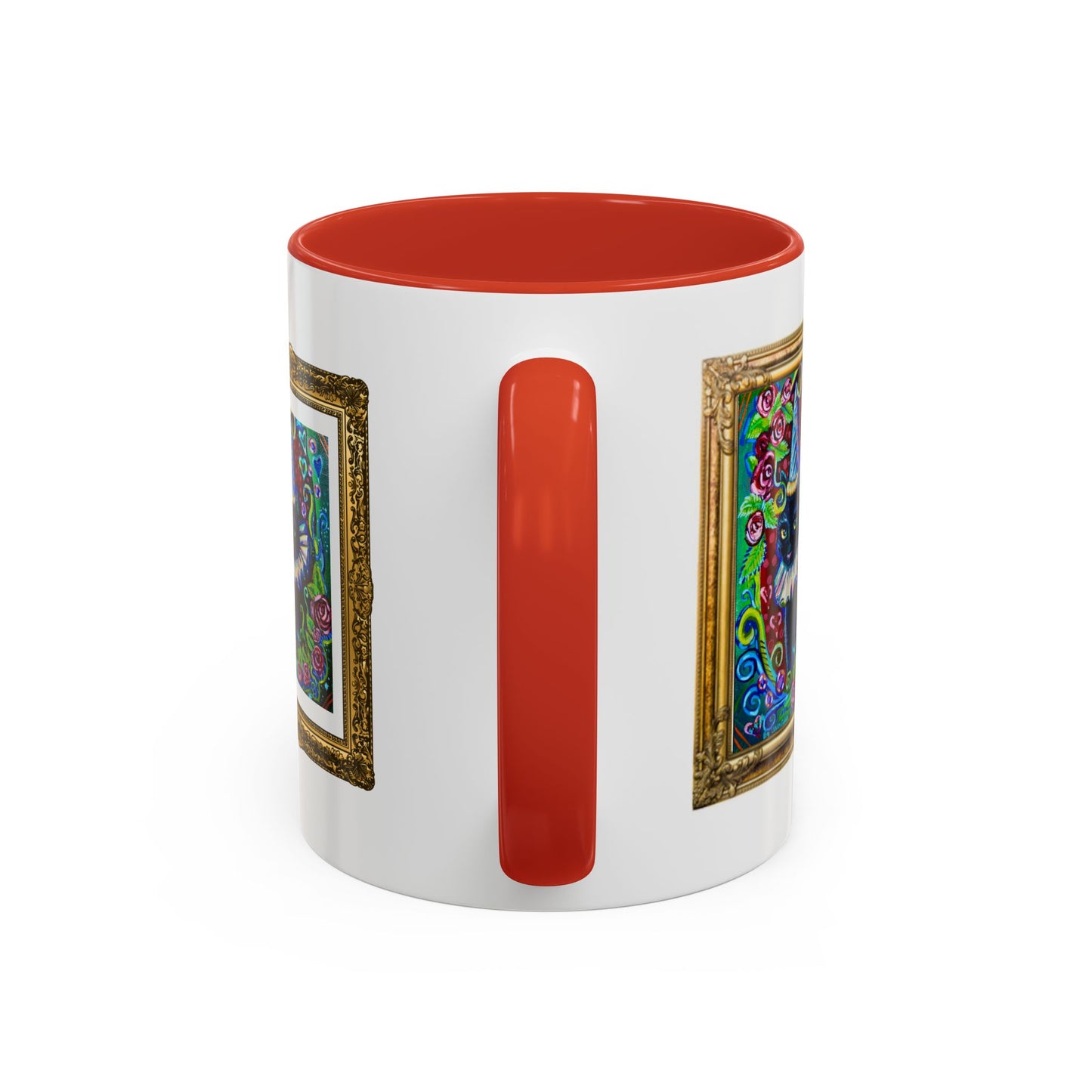 Cat with a Hat Red Accent Mug
