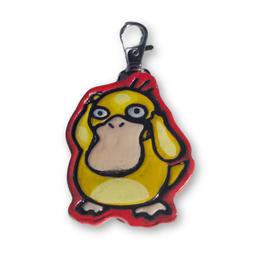 Red Psyduck Keychain Charm