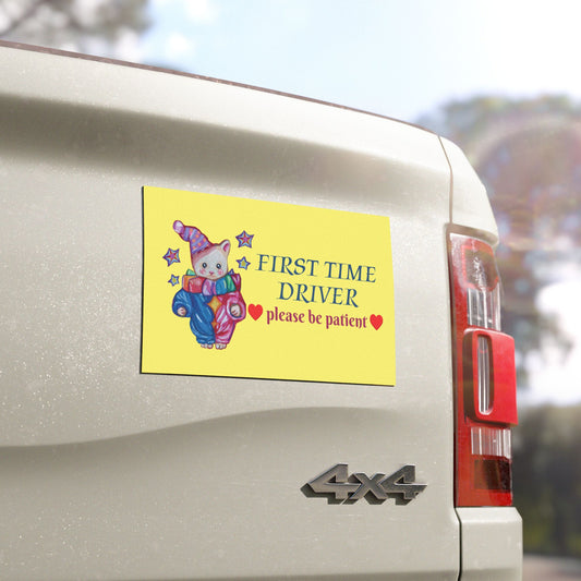 "First Time Driver" Car Magnet