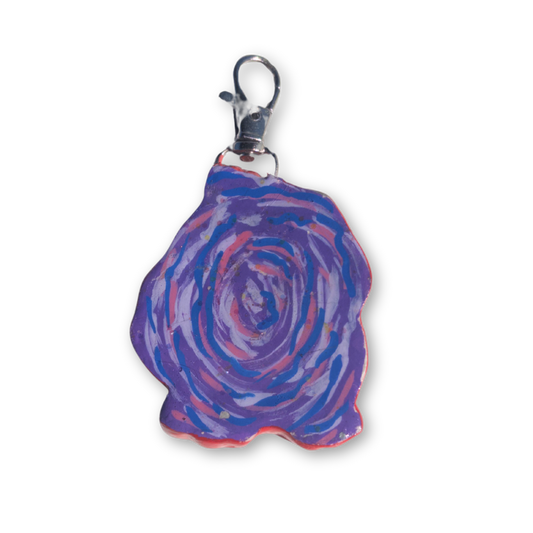 Red Psyduck Keychain Charm