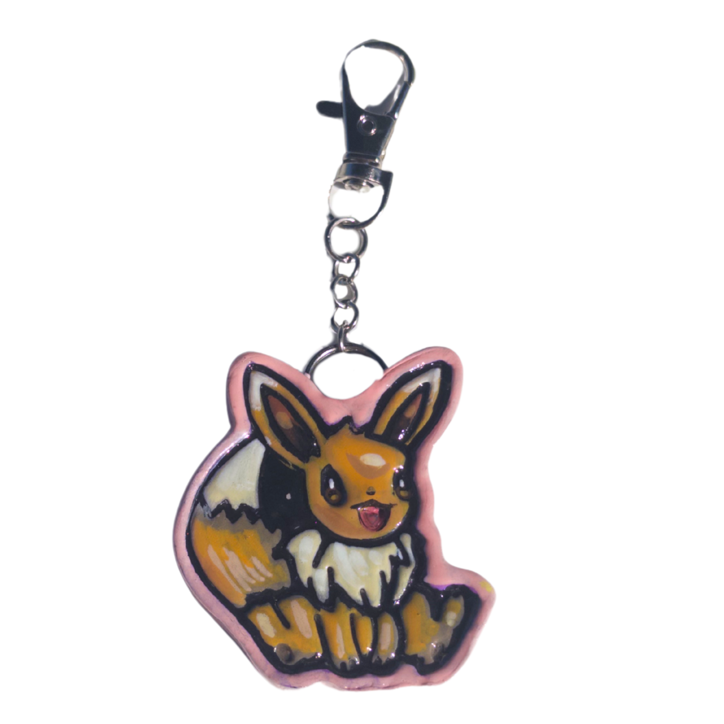 Pink Eevee Keychain Charm