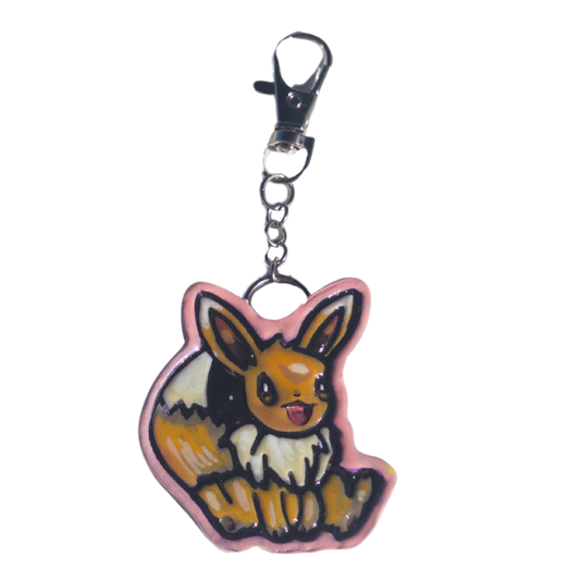 Pink Eevee Keychain Charm