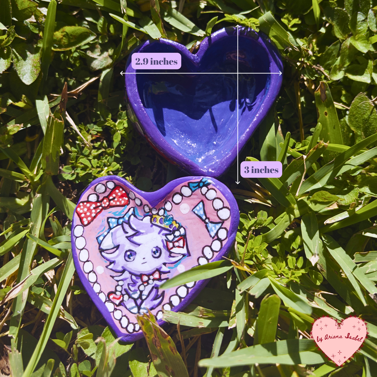 "Radiant Espurr" Heart Shaped Trinket Box